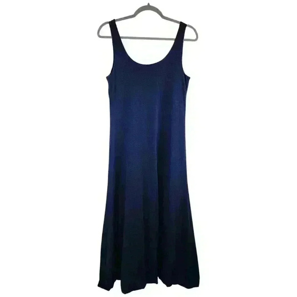 Garnet Hill Dresses & Skirts - Garnet Hill Cotton Sleeveless Jersey Tank Midi Dress Blue Size Small